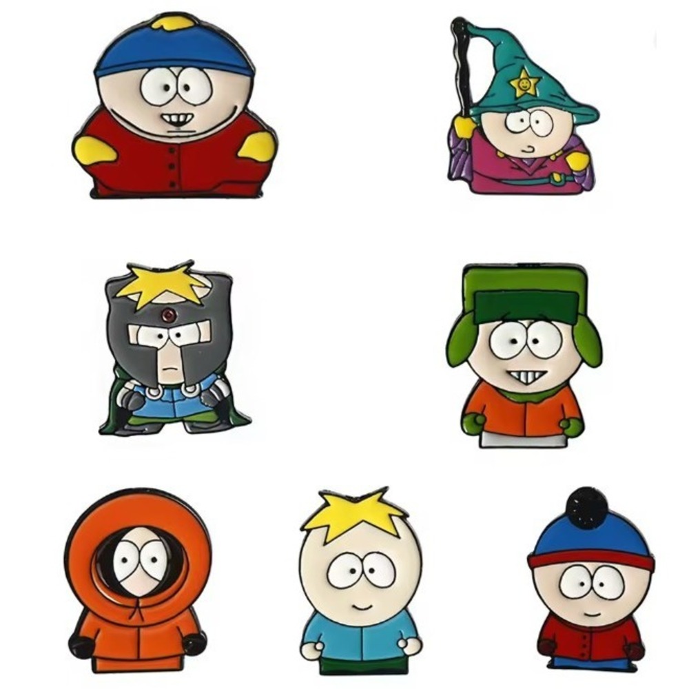 South Park Enamel Pin Set 7pc Cartman Kyle Stan Kenny Butters Stick of Truth